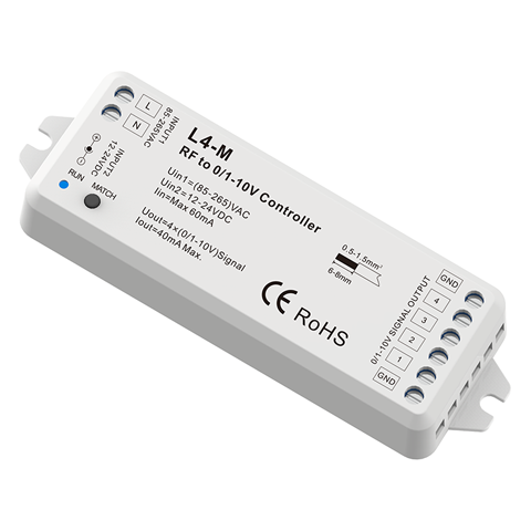 RF to 4 Channel 0-10V Dimmer L4-M For mini led strip lights